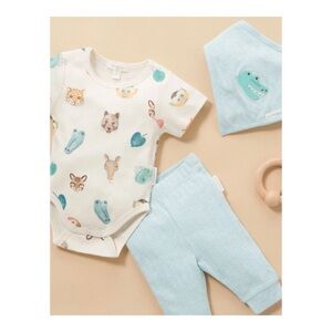 PURE BABY “Jungle Faces” 3-Piece Gift Set